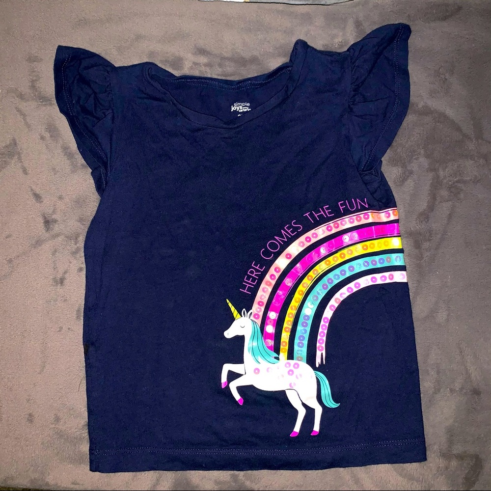 ❗️$5❗️Little girl’s Carter’s unicorn tee size 3T
